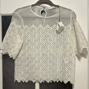 Elegant White Lace Top